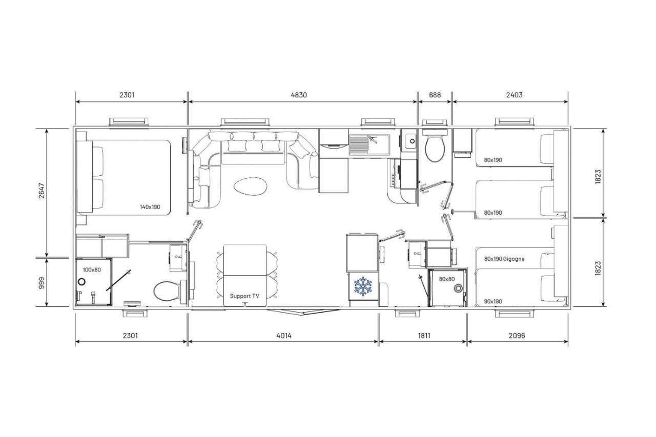 Mobil home neuf 6/8 pers Biville-sur-Mer Exterior foto